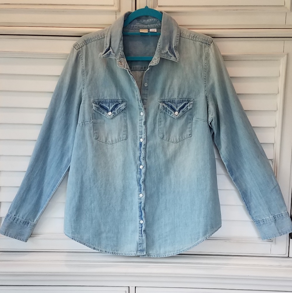Long Sleeved Jean Shirt